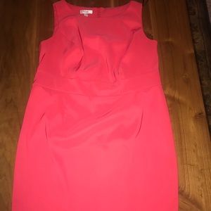 Coral shift dress